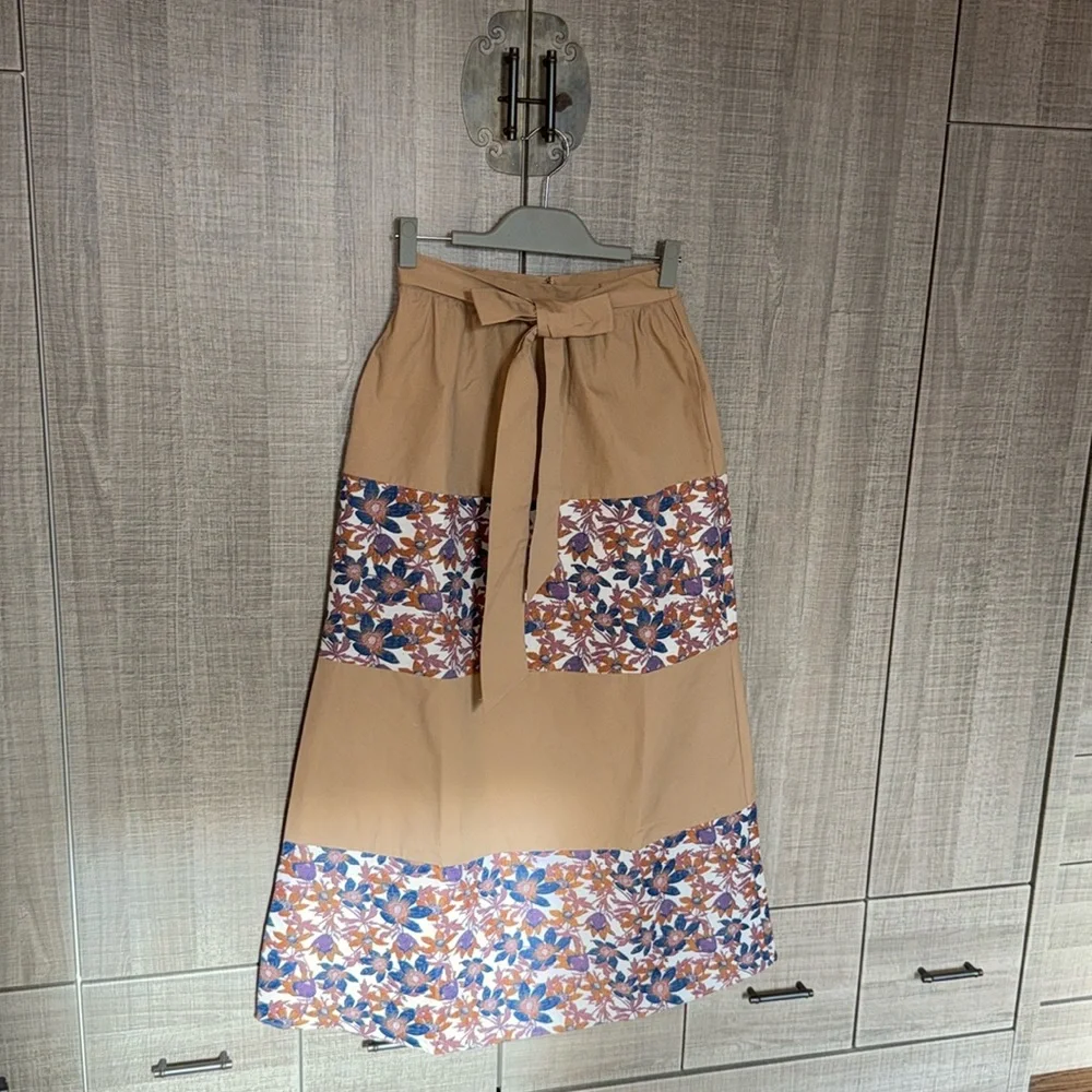 Anthropologie Sachin & Babi Jacquard Tiered‎ Maxi Skirt